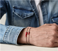 Pulsera Mano-J. in Titanio Diamante 0.06 Ct CHBRT5BBRKSM_ROSSO - CHBRT5BBRKSM_ROSSO